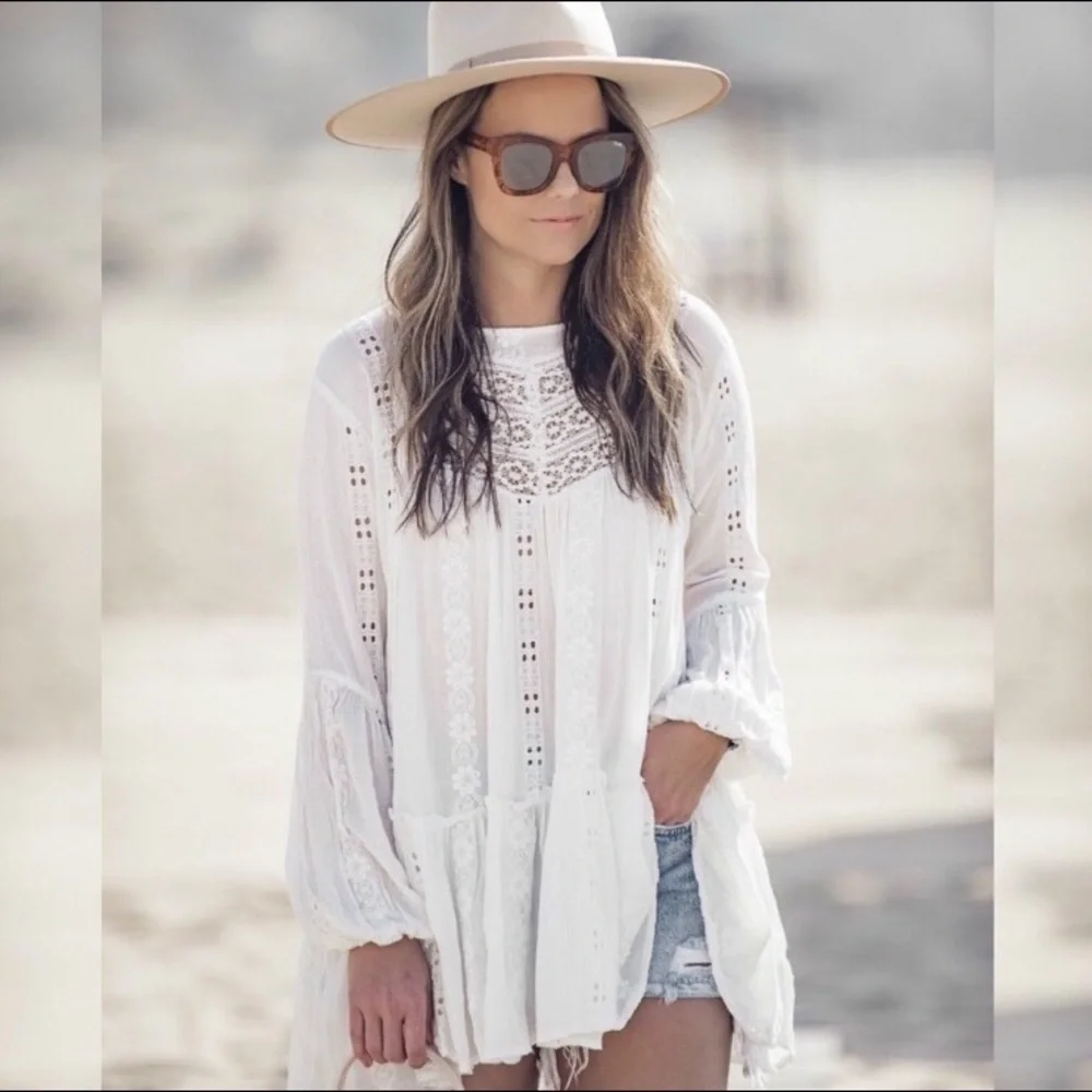 Free People Kiss Kiss Ivory Tunic